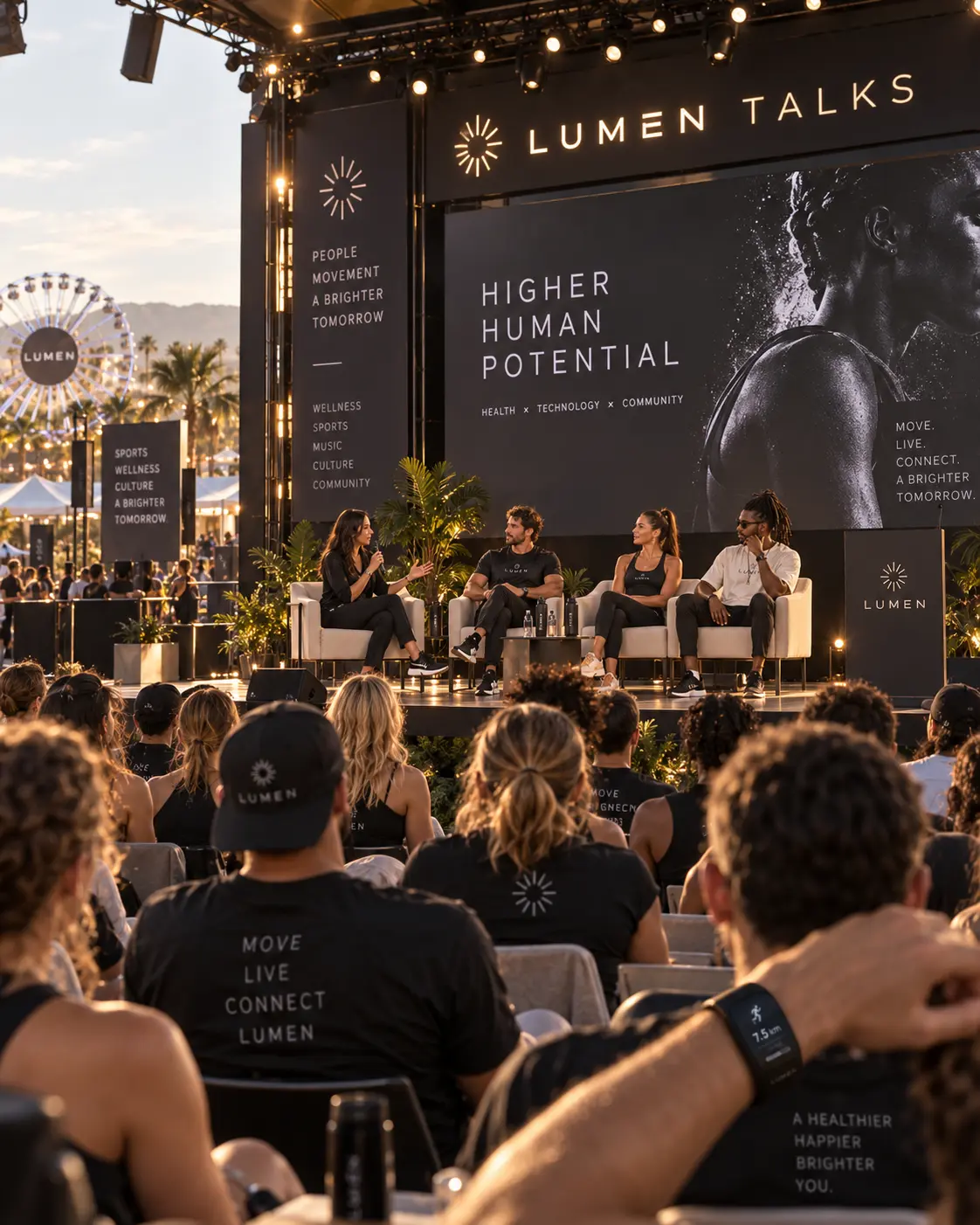 LUMEN TALKS — palco de ideias e conhecimento — visualização conceitual