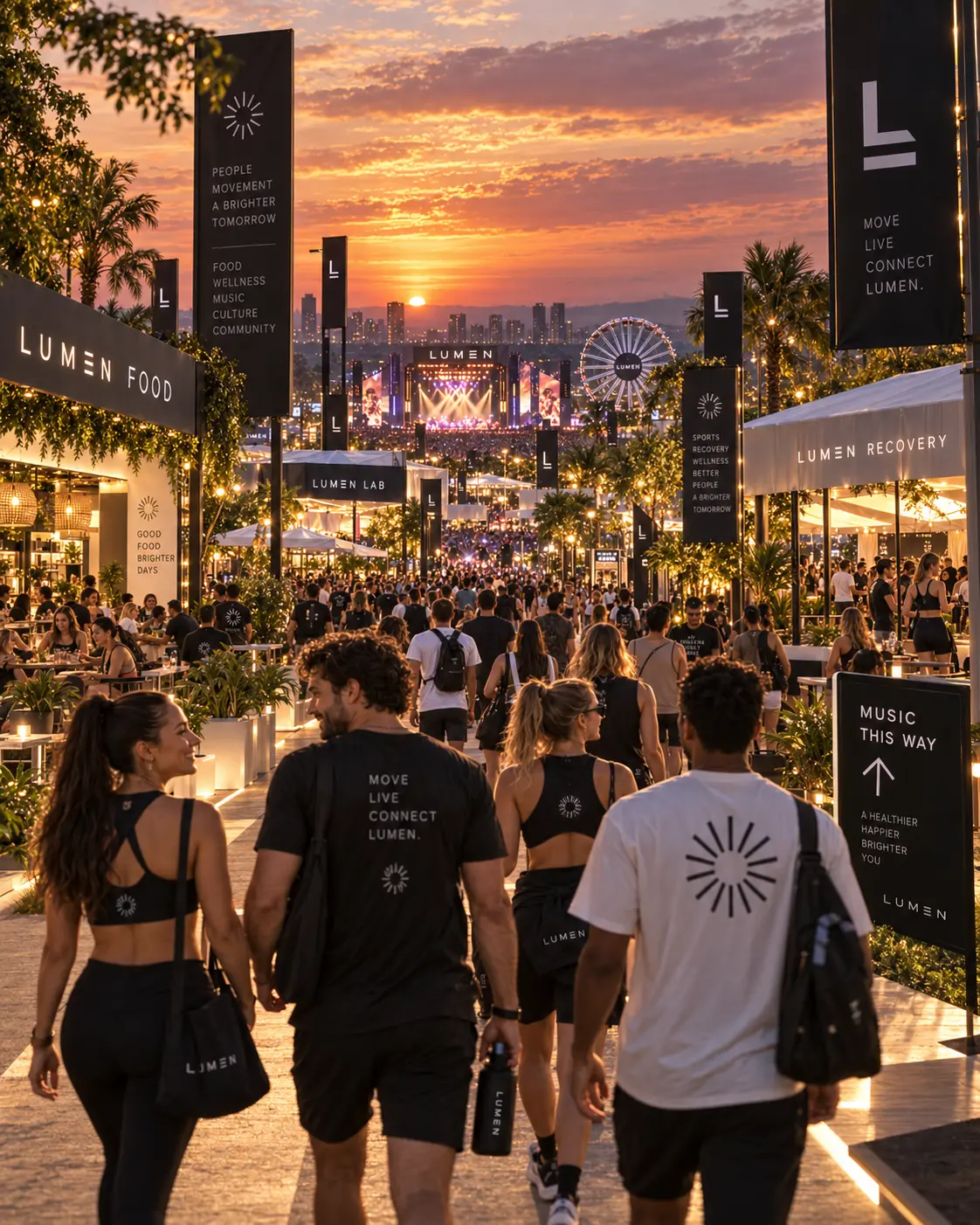 A cidade em transição para a noite — visualização conceitual